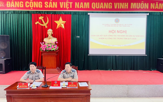 THADS tỉnh Thanh Hóa tổ chức Hội nghị đánh giá kết quả công tác THADS năm 2025, triển khai nhiệm vụ công tác trọng tâm quý I/2026