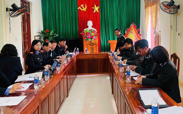 VKSND tỉnh kiểm sát trực tiếp tại Chi cục THADS huyện Thạch Thành