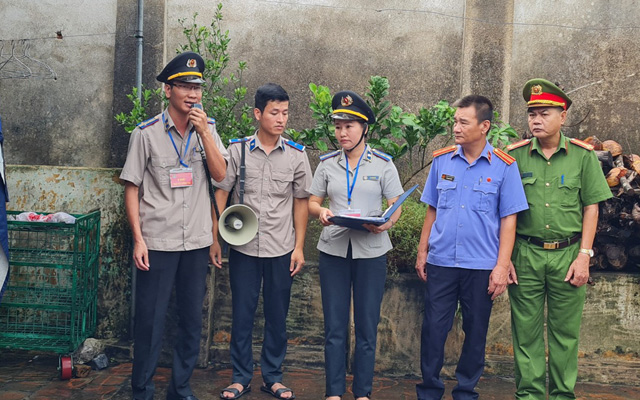 THADS Thiệu Hóa: cưỡng chế kê biên tài sản thành công