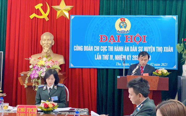 Đại hội Công đoàn Chi cục THADS huyện Thọ Xuân lần thứ IV, nhiệm kỳ 2023-2028