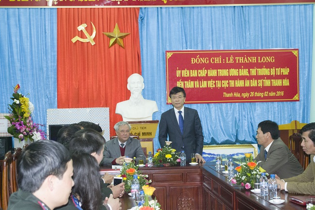 Đoàn công tác Bộ Tư pháp thăm và làm việc tại Cục THADS tỉnh Thanh Hóa