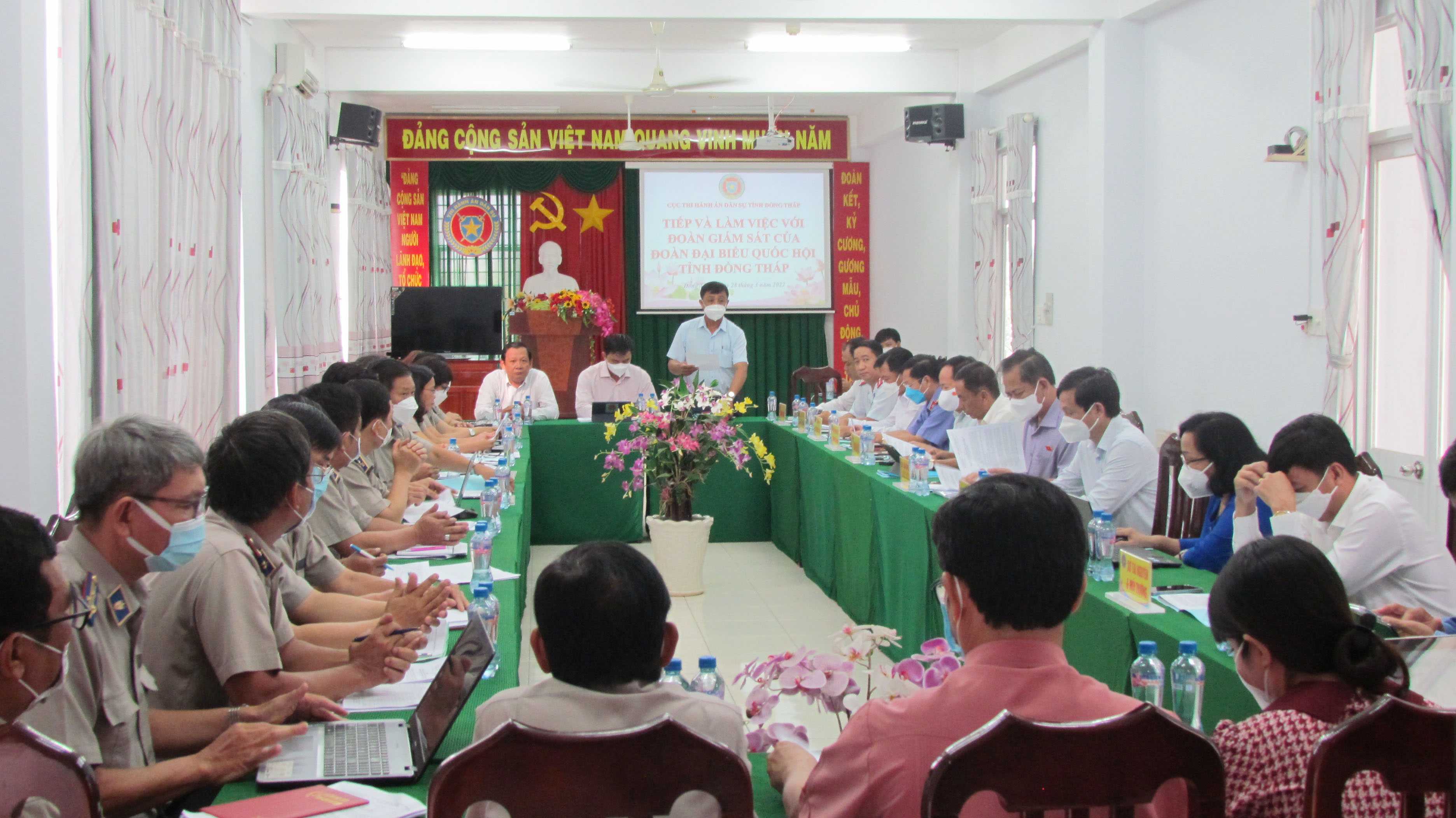 Đoàn Đại biểu Quốc hội (ĐBQH) tỉnh Đồng Tháp giám sát công tác tiếp công dân, giải quyết khiếu nại, tố cáo tại Cục THADS; Tổ chức Lễ trao quyết định bổ nhiệm cán bộ lãnh đạo Cục THADS