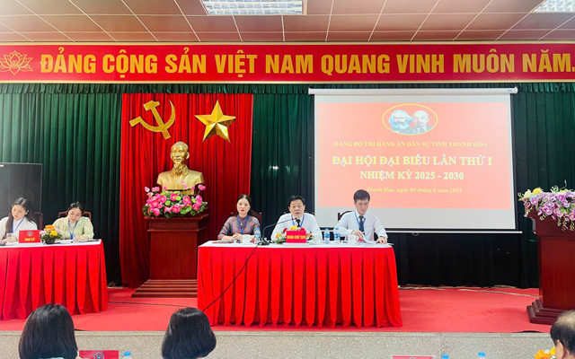 Đại hội Đại biểu Đảng bộ Thi hành án dân sự tỉnh Thanh Hóa lần thứ Nhất, nhiệm kỳ 2025-2030