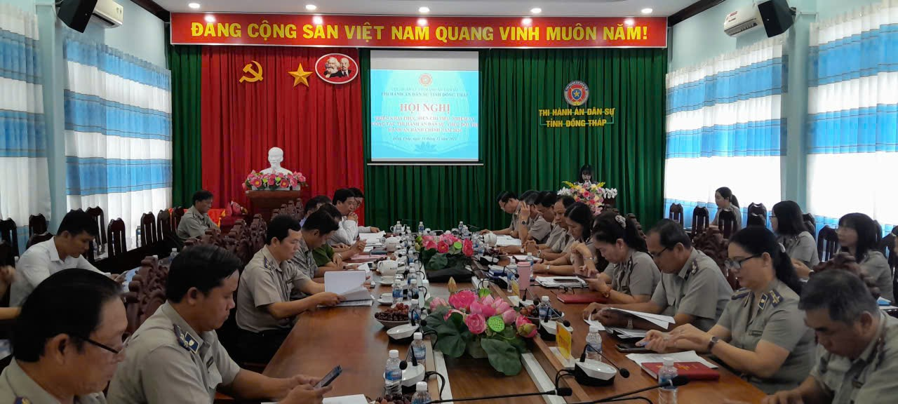 Thi hành án dân sự tỉnh Đồng Tháp tổ chức Hội nghị triển khai thực hiện chỉ tiêu, nhiệm vụ công tác Thi hành án dân sự, theo dõi thi hành án hành chính năm 2026