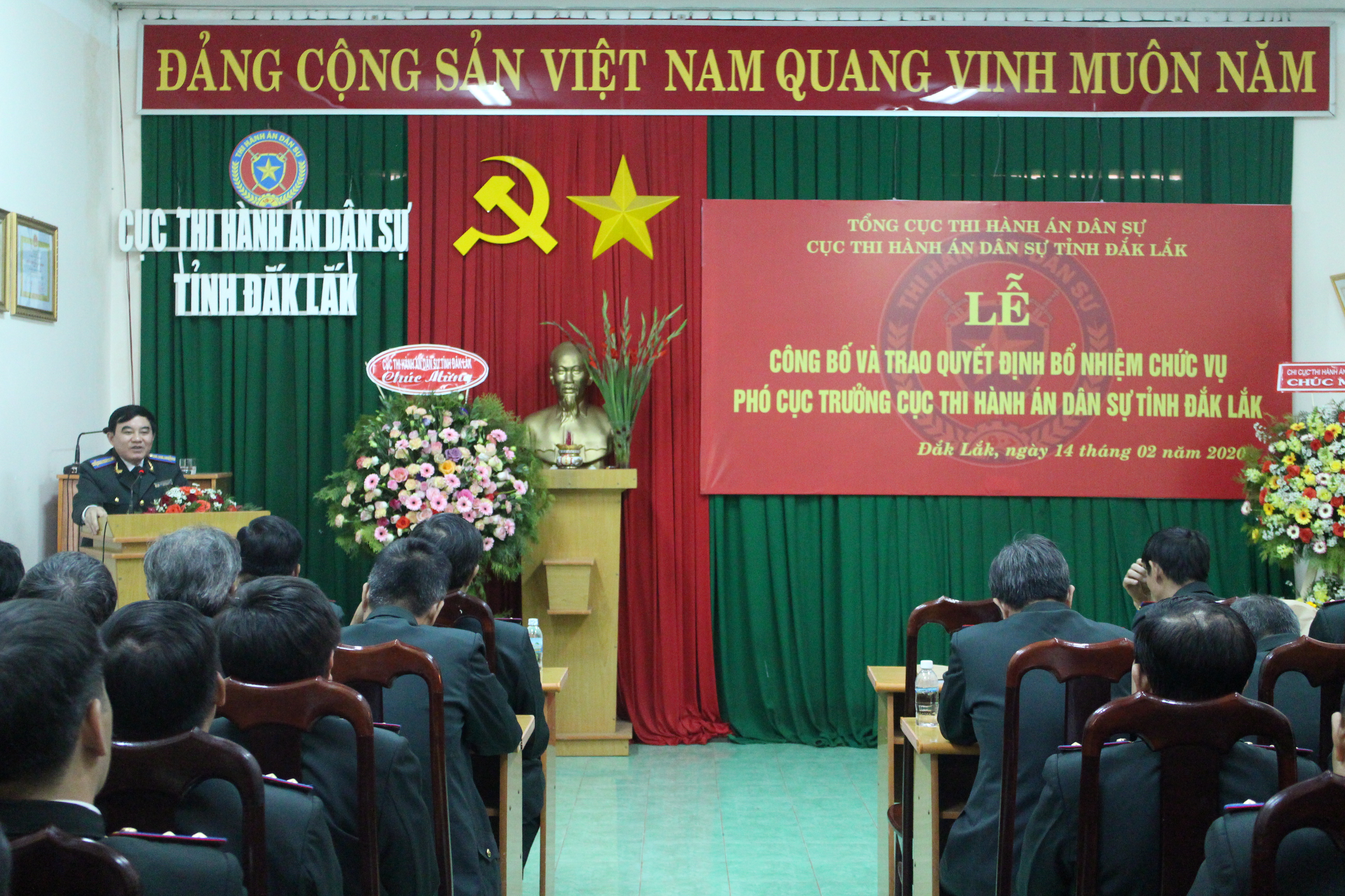 Lễ công bố và trao Quyết định bổ nhiệm Phó cục trưởng Cục Thi hành án dân sự tỉnh Đắk Lắk.