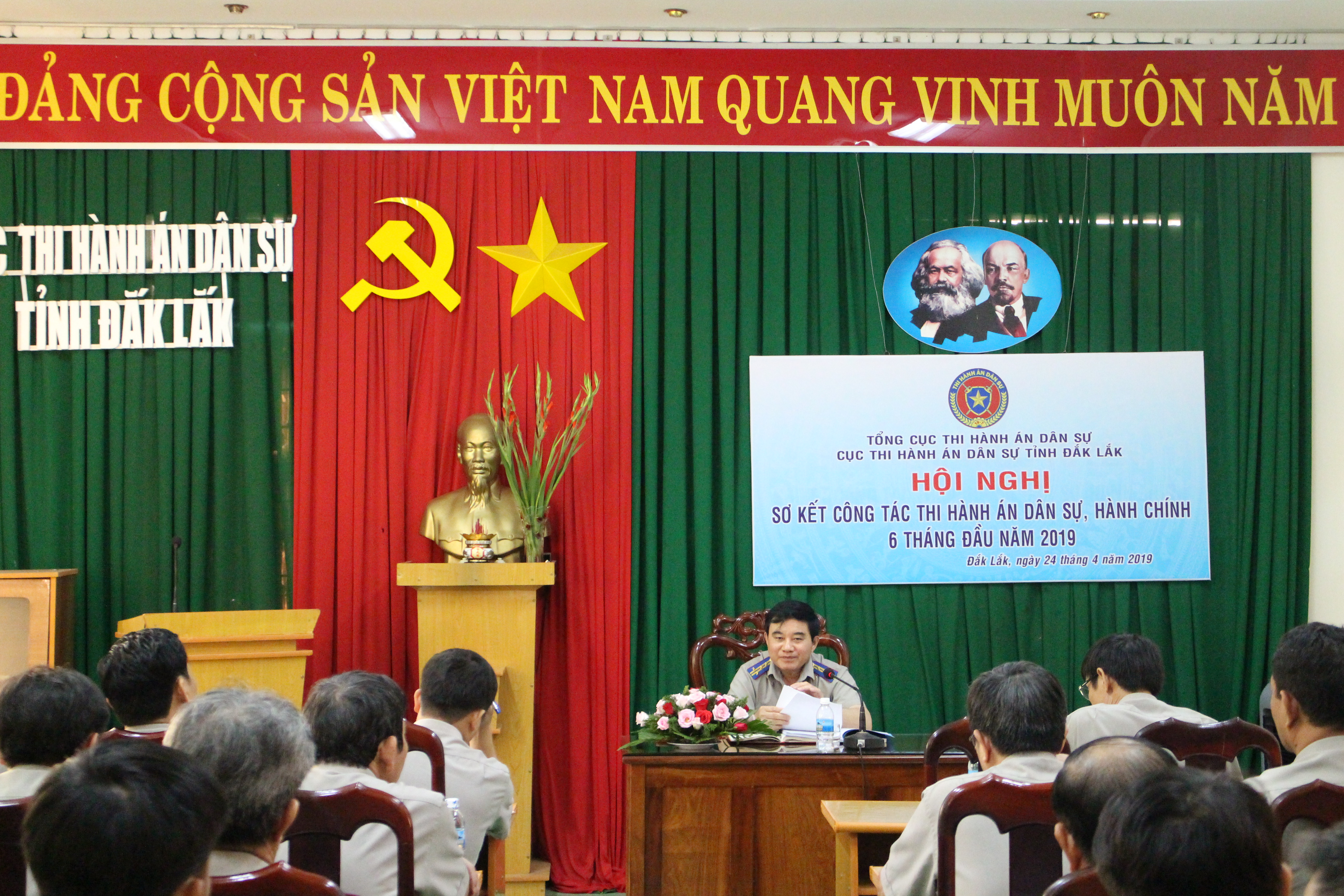 Cục Thi hành án dân sự tỉnh Đắk Lắk tổ chức Hội nghị sơ kết công tác Thi hành án dân sự, thi hành án hành chính 06 tháng đầu năm 2019