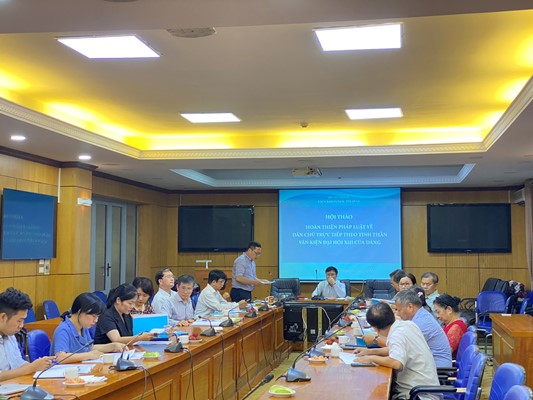 Hội thảo khoa học “Hoàn thiện pháp luật về dân chủ trực tiếp theo tinh thần Văn kiện Đại hội XIII của Đảng”