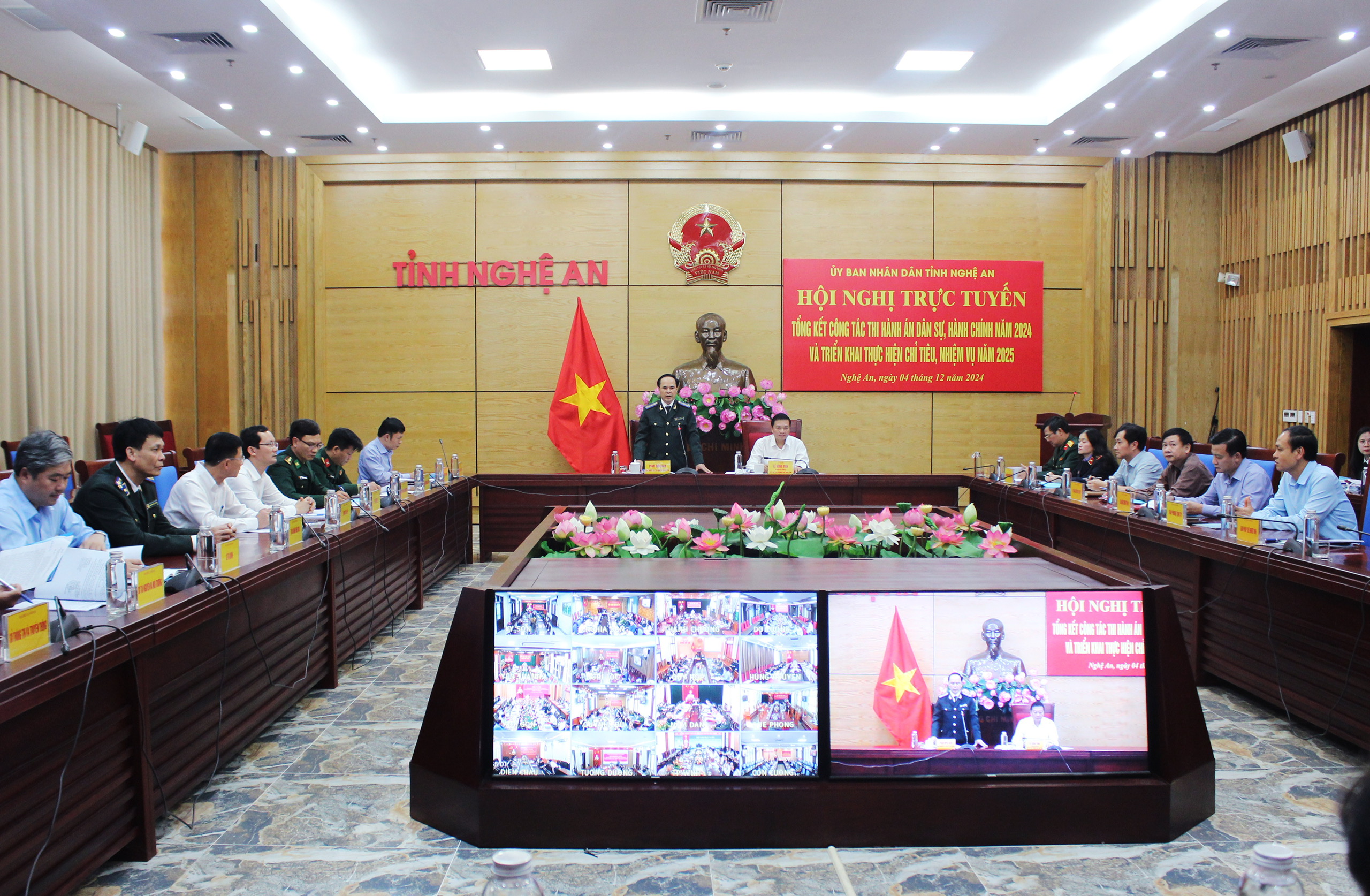 UBND tỉnh Nghệ An tổ chức Hội nghị tổng kết công tác Thi hành án dân sự, hành chính; tổng kết hoạt động của Ban chỉ đạo THADS năm 2024 và triển khai thực hiện chỉ tiêu, nhiệm vụ năm 2025.