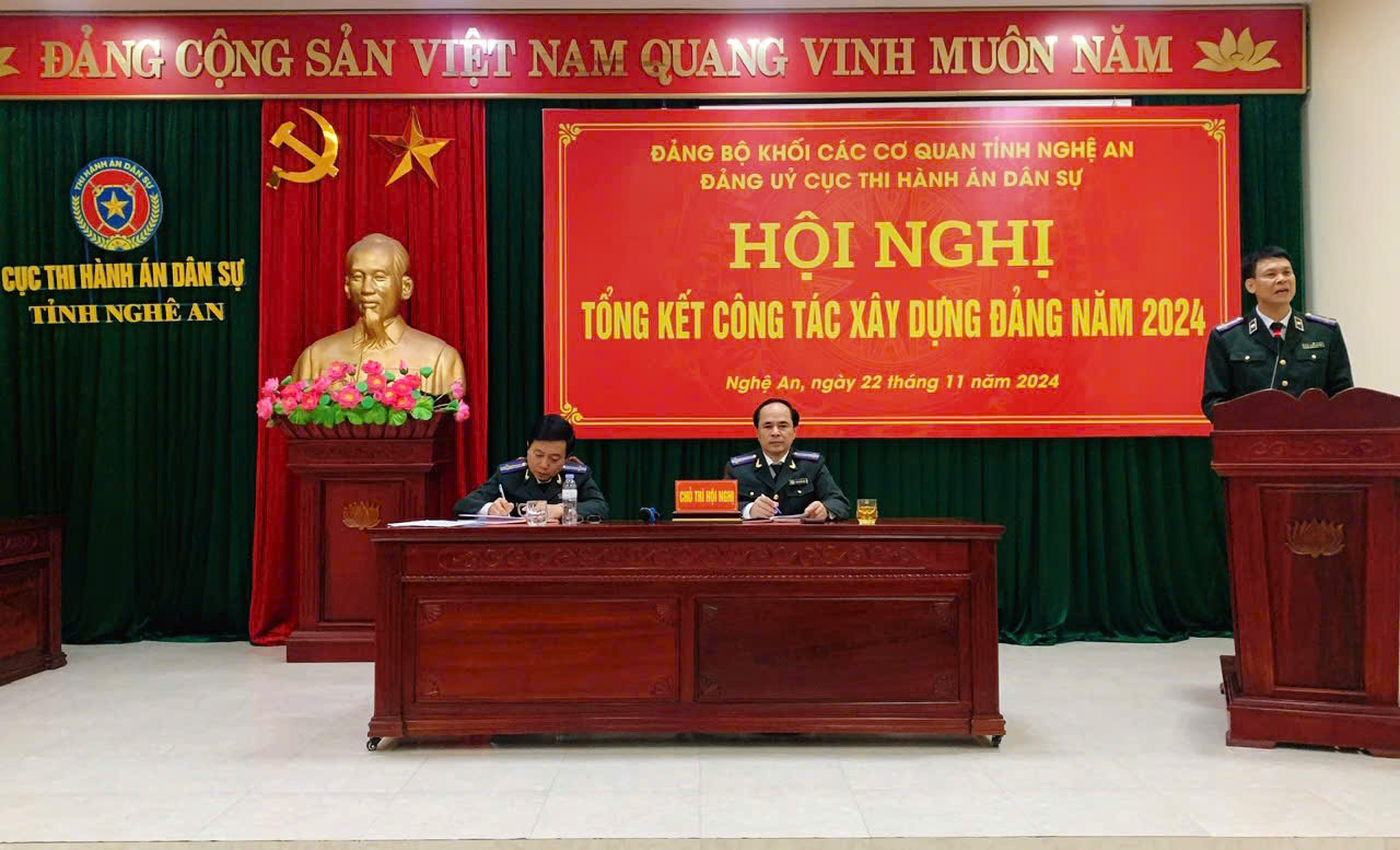 Đảng ủy Cục Thi hành án dân sự tỉnh Nghệ An: Nhiều mô hình, cách làm hay, sáng tạo mang lại hiệu quả cao trong lãnh đạo thực hiện nhiệm vụ chính trị năm 2024.