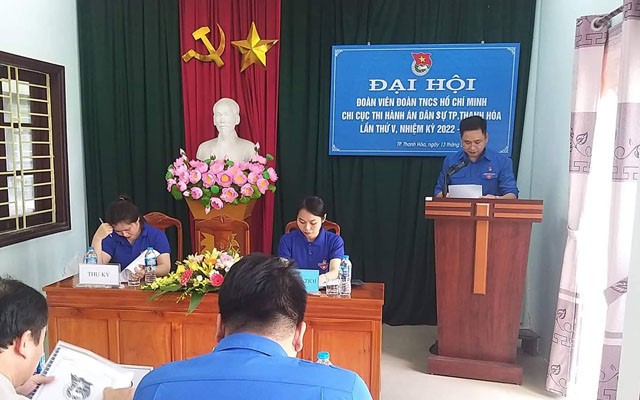 Chi đoàn Thanh niên Chi cục THADS thành phố Thanh Hóa tổ chức Đại hội lần thứ V, nhiệm kỳ 2022-2024