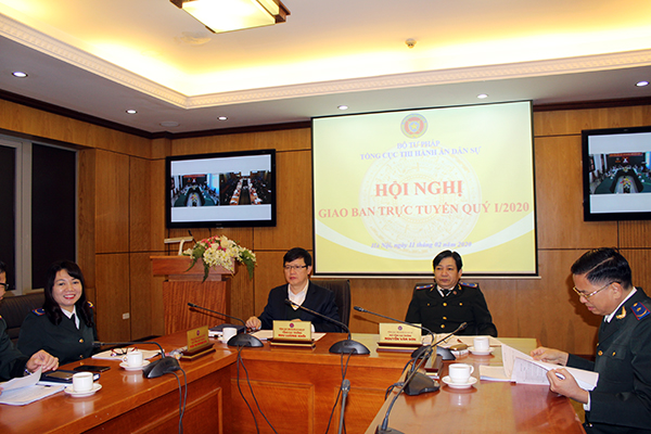 Hội nghị giao ban trực tuyến công tác thi hành án dân sự Quý I/2020