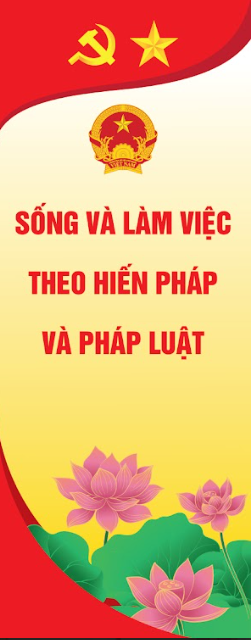 Các mẫu pano, banner, standee phục vụ hoạt động truyền thông hưởng ứng Ngày Pháp luật Việt Nam do Bộ Tư pháp thiết kế