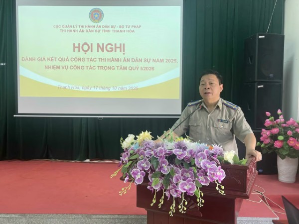 Năm 2025, Thi hành án dân sự Thanh Hóa hoàn thành vượt các chỉ tiêu được giao