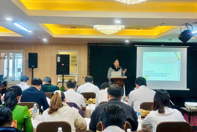 Tập huấn điểm mới về kiểm tra, rà soát, hệ thống hóa, xử lý văn bản quy phạm pháp luật