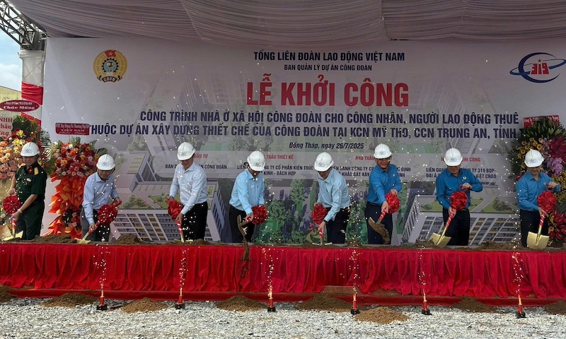 Khởi công dự án nhà ở xã hội cho thuê đầu tiên bằng nguồn tài chính công đoàn