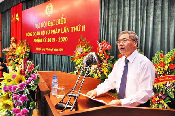 Đại hội đại biểu Công đoàn Bộ Tư pháp lần thứ II, nhiệm kỳ 2015 – 2020
