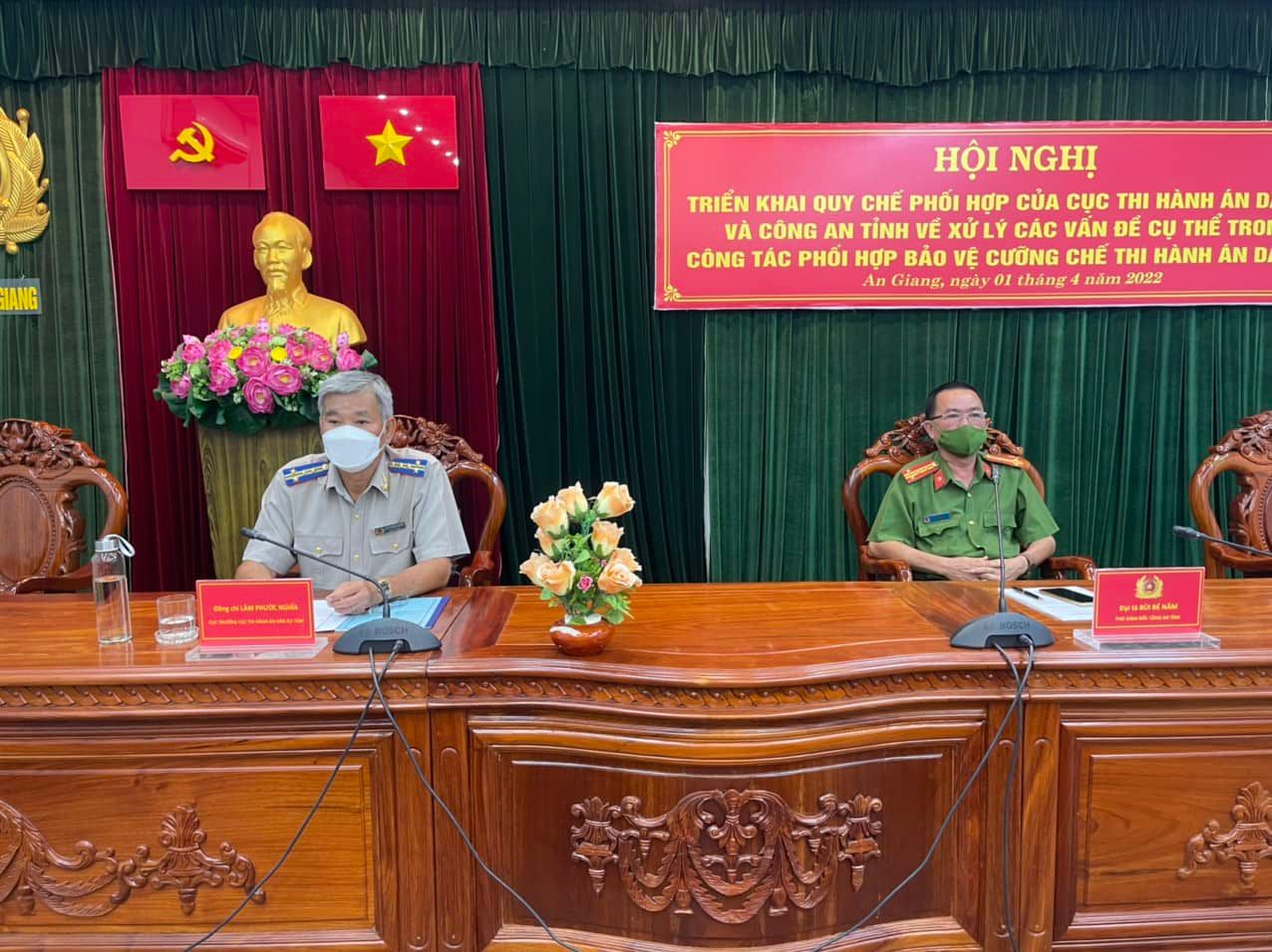 Tổ chức thành công Hội nghị trực tuyến triển khai quy chế phối hợp của Cục Thi hành án dân sự và Công an tỉnh về xử lý các vấn đề cụ thể trong công tác phối hợp bảo vệ cưỡng chế thi hành án dân sự