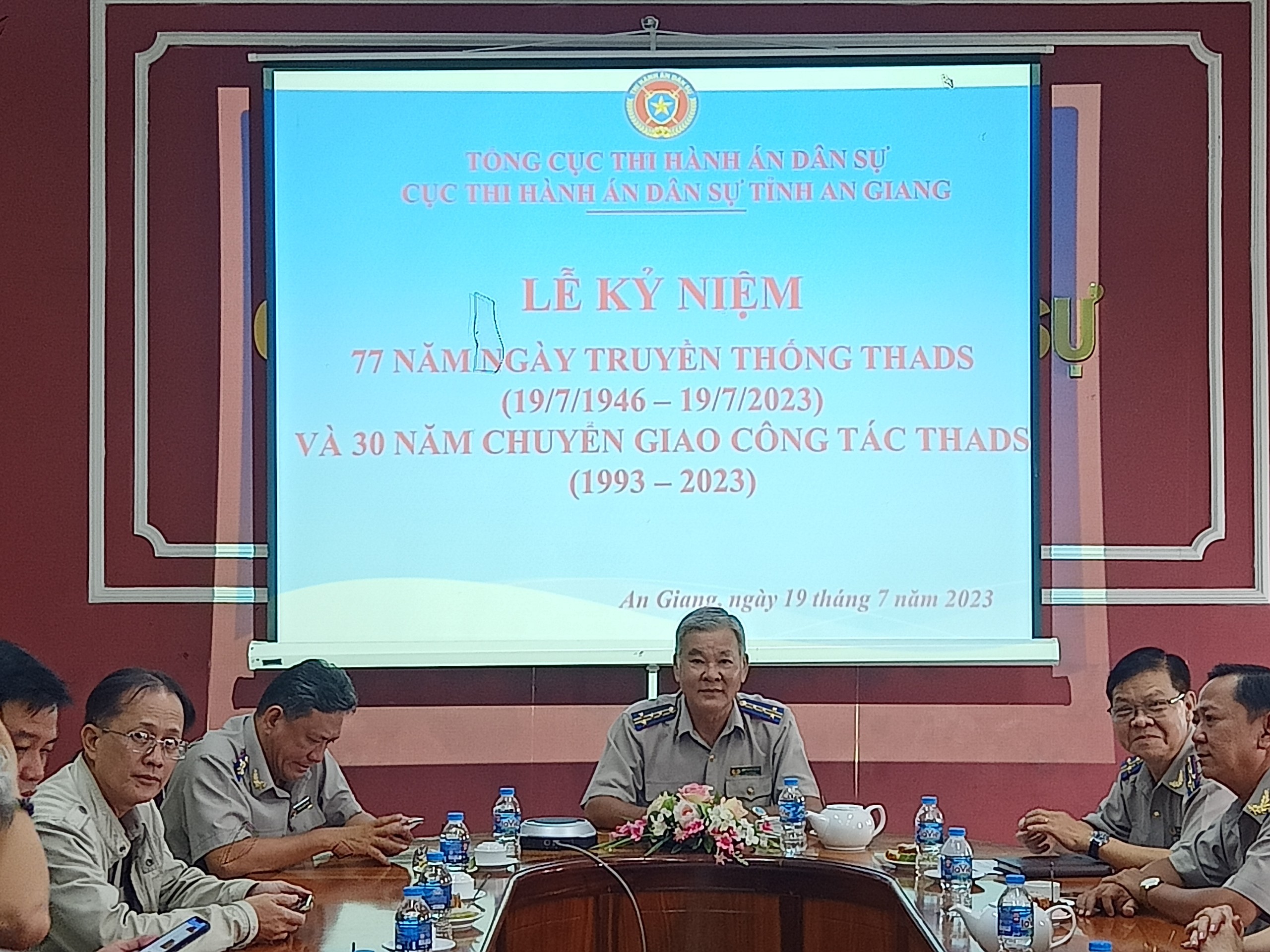Cục Thi hành án dân sự tỉnh An Giang tổ chức họp mặt kỷ niệm 77 năm Ngày truyền thống Thi hành án dân sự (19/7/1946 - 19/7/2022) và 30 năm chuyển giao công tác THADS (1993 – 2023)