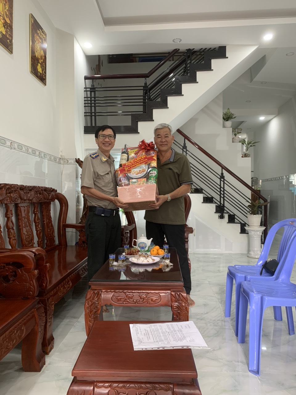 Lãnh đạo Cục THADS tỉnh thăm và chúc tết các đồng chí Lâm Phước Nghĩa, Nguyên lãnh đạo Cục