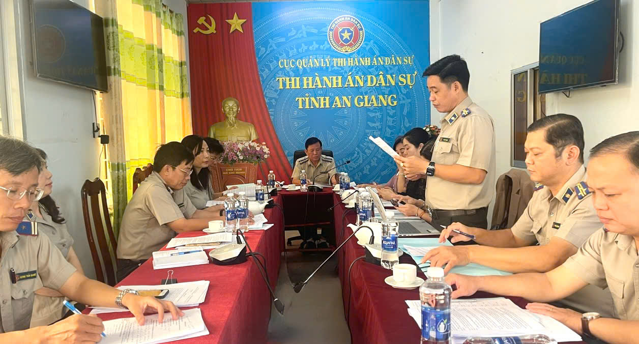 ĐẢNG UỶ THI HÀNH ÁN DÂN SỰ TỈNH AN GIANG TỔ CHỨC HỘI NGHỊ KIỂM ĐIỂM NĂM 2025