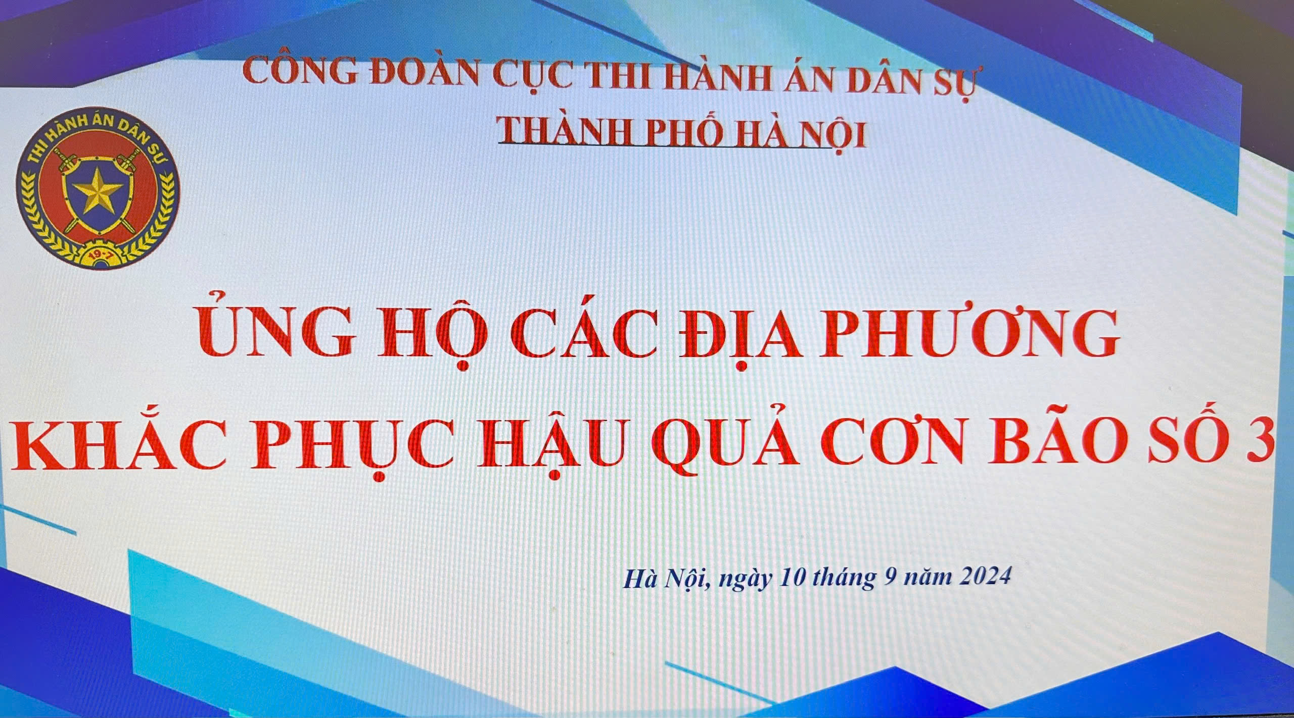 Ủng hộ các tỉnh khắc phục hậu quả do bảo YAGI