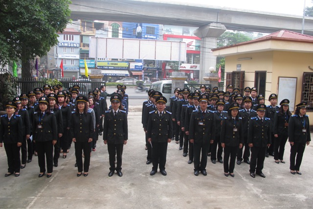 NGHI LỄ CHÀO CỜ CỦA CỤC THI HÀNH ÁN DÂN SỰ TP HÀ NỘI