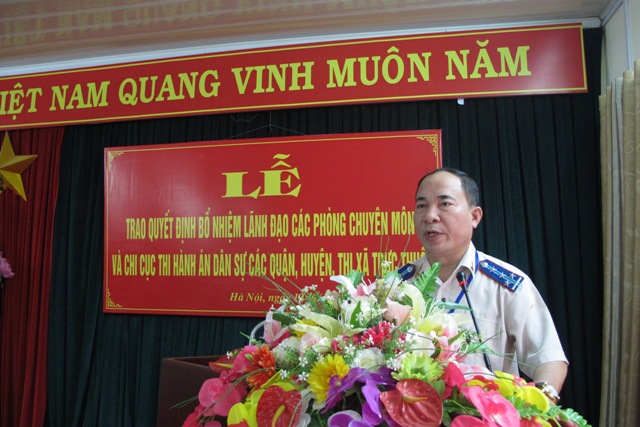 Lễ trao Quyết định bổ nhiệm lãnh đạo các phòng chuyên môn và Chi cục Thi hành án dân sự các quận, huyện, thị xã trực thuộc