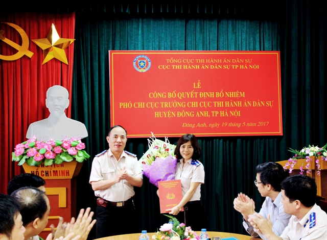 Lễ công bố Quyết định bổ nhiệm Phó Chi cục trưởng Chi cục Thi hành án dân sự huyện Đông Anh