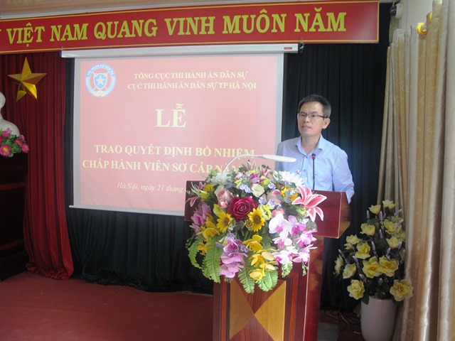 Lễ trao Quyết định bổ nhiệm vào ngạch Chấp hành viên sơ cấp năm 2019