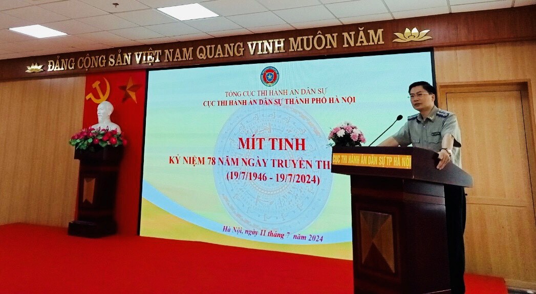 Cục Thi hành án dân sự (THADS) thành phố Hà Nội tổ chức Hội nghị Sơ kết công tác 9 tháng đầu năm 2024, Sơ kết một số Chỉ thị và Mít tinh kỷ niệm ngày truyền thống Ngành Thi hành án dân sự