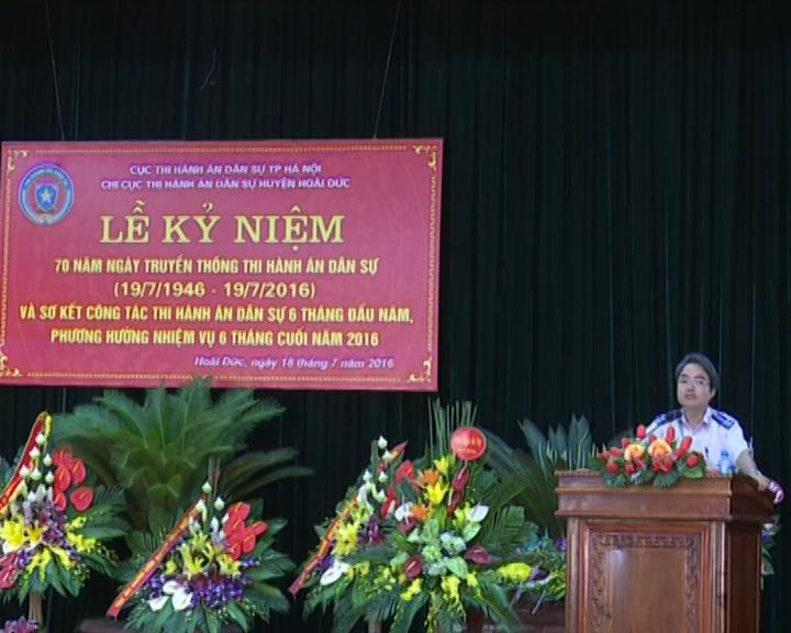 Chi cục Thi hành án dân sự huyện Hoài Đức tổ chức kỷ niệm 70 năm ngày truyền thống Thi hành án dân sự