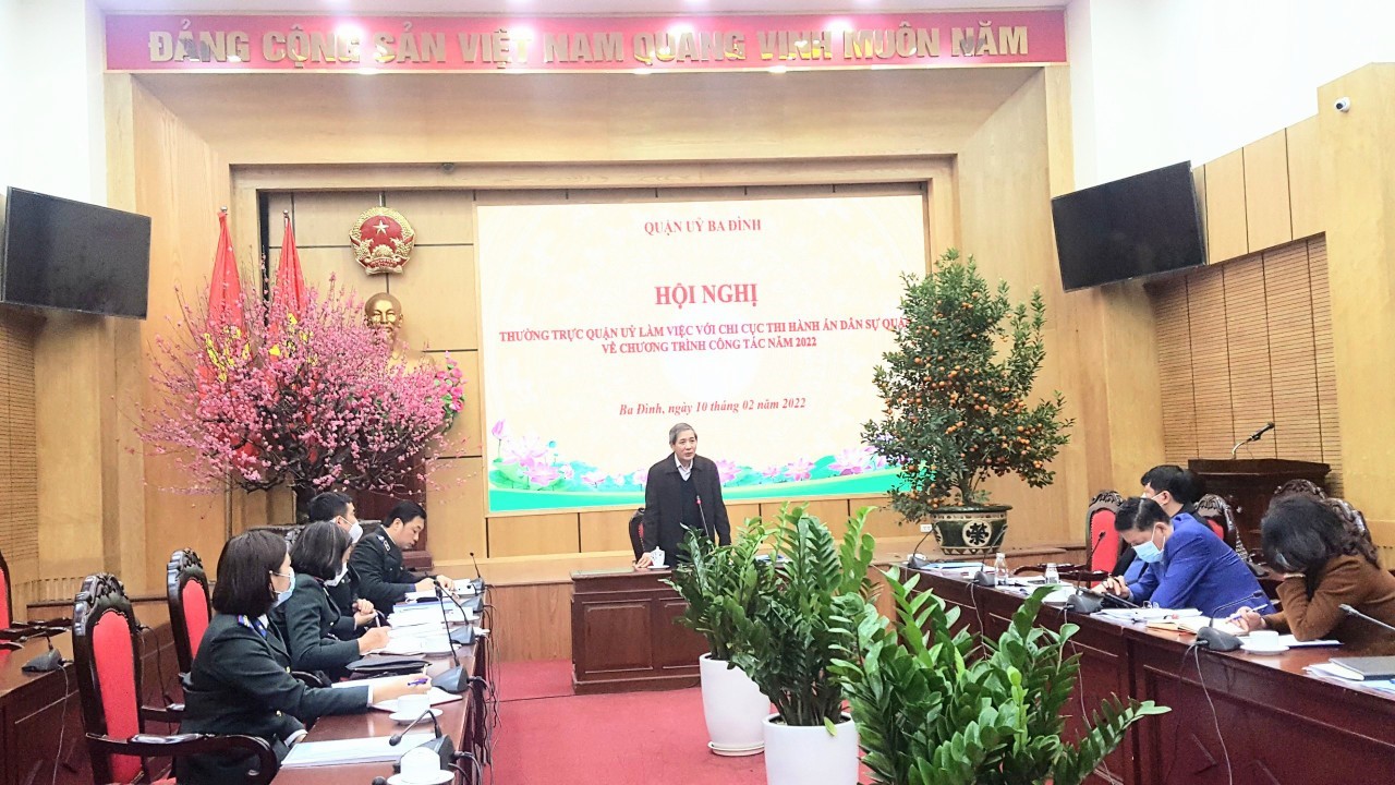 Hội nghị về Chương trình công tác thi hành án dân sự quận Ba Đình