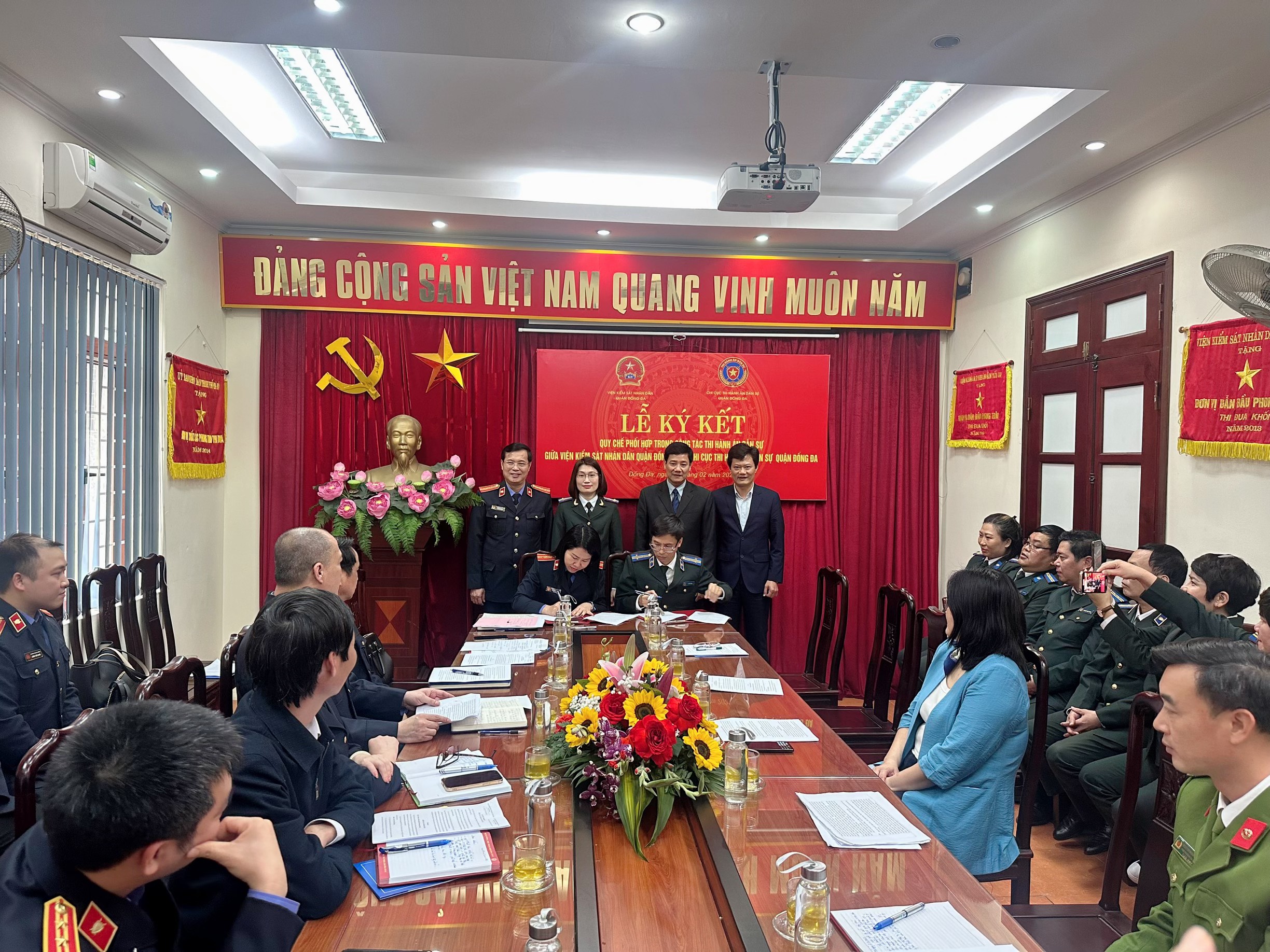 Chi cục Thi hành án dân sự quận Đống Đa và Viện kiểm sát nhân dân quận Đống Đa: Tổ chức Lễ ký kết Quy chế phối hợp trong công tác thi hành án dân sự