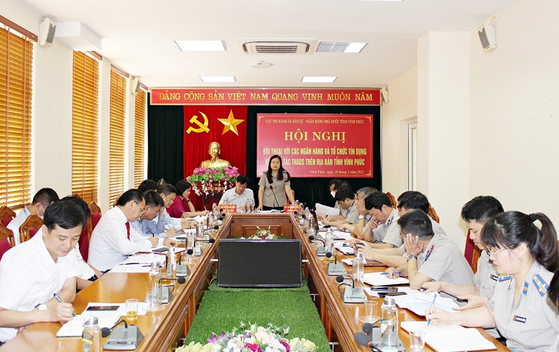 Cục Thi hành án dân sự đối thoại với các ngân hàng và tổ chức tín dụng về công tác THADS