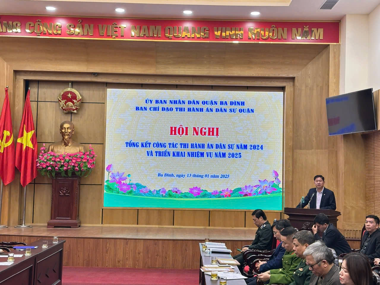 Hội nghị nghị tổng kết công tác thi hành án dân sự, theo dõi thi hành án hành chính, hoạt động của Ban chỉ đạo Thi hành án dân sự quận Ba Đình năm 2024  và triển khai nhiệm vụ công tác năm 2025