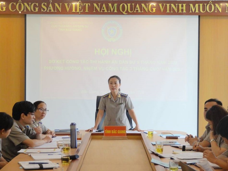 Cục THADS tỉnh Bắc Giang tổ chức Hội nghị sơ kết công tác THADS 9 tháng năm 2022, triển khai nhiệm vụ công tác 3 tháng cuối năm 2022