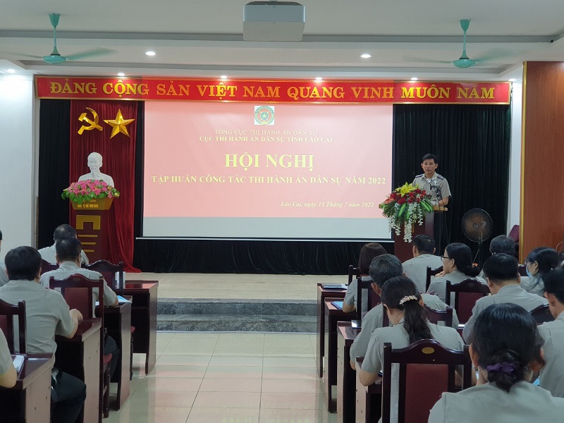 Cục Thi hành án dân sự tỉnh Lào Cai tập huấn công tác THADS năm 2022