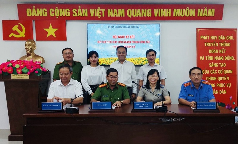 Phú Nhuận: Chi cục Thi hành án dân sự ký kết Quy chế phối hợp trong công tác thi hành án dân sự