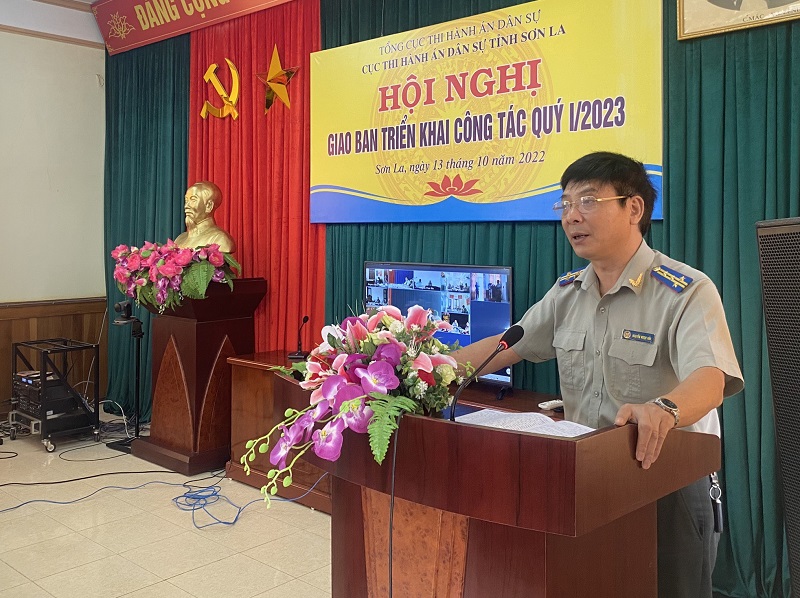 Cục Thi hành án Thi hành án dân sự tỉnh Sơn La tổ chức Hội nghị  triển khai công tác quý I năm 2023