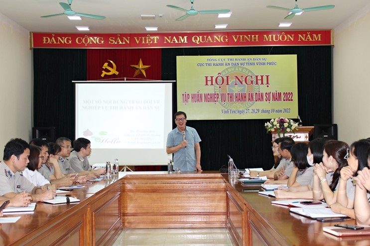 Vĩnh Phúc tập huấn nghiệp vụ thi hành án dân sự năm 2022