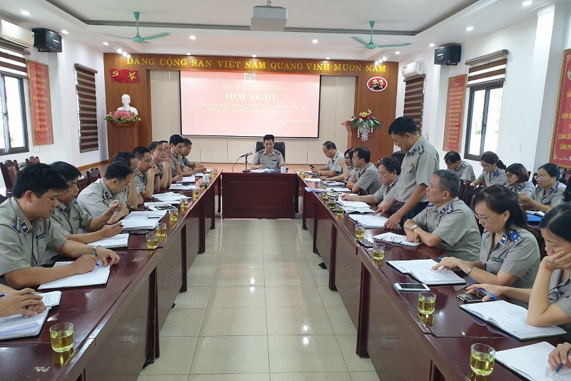 Lào Cai: Tổ chức Hội nghị đánh giá công tác thi hành án dân sự, hành chính năm 2022