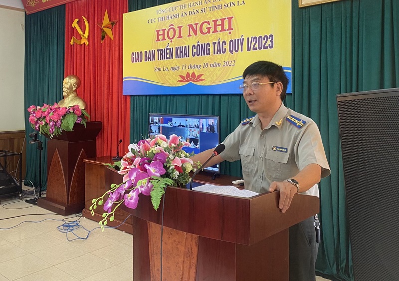 Cục Thi hành án Thi hành án dân sự tỉnh Sơn La tổ chức Hội nghị triển khai công tác quý I năm 2023