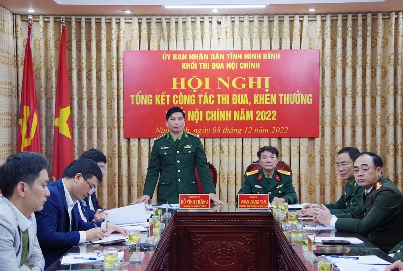 Tổng kết công tác thi đua năm 2022 của Khối thi đua Nội chính tỉnh Ninh Bỉnh