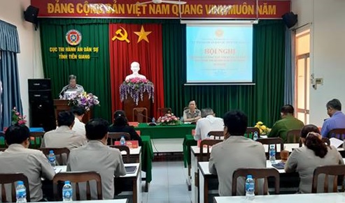 Cục Thi hành án dân sự tỉnh Tiền Giang tổ chức Hội nghị triển khai công tác thi hành án dân sự, theo dõi thi hành án hành chính năm 2023