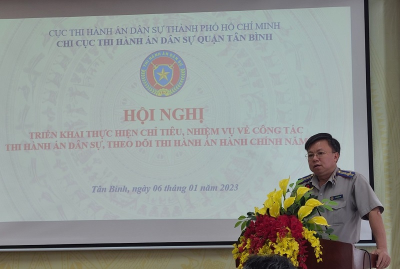 Chi cục Thi hành án dân sự quận Tân Bình tổ chức Hội nghị triển khai công tác năm 2023