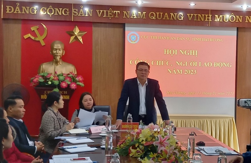 Cục Thi hành án dân sự tỉnh Hải Dương tổ chức Hội nghị công chức, người lao động năm 2023