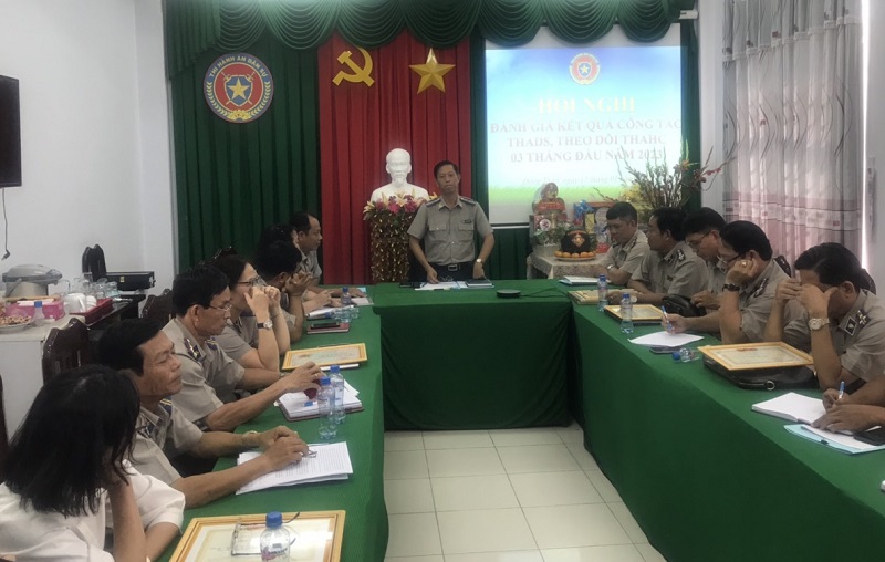 Cục Thi hành án dân sự tỉnh Đồng Tháp tổ chức Hội nghị đánh giá kết quả công tác THADS, theo dõi THAHC quý I năm 2023