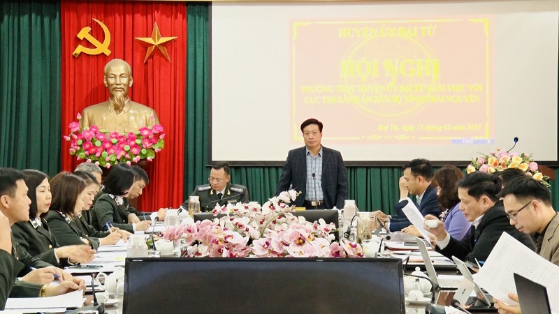 Cục thi hành án dân sự Thái Nguyên làm việc tại huyện Đại Từ về công tác thi hành án dân sự tại địa phương