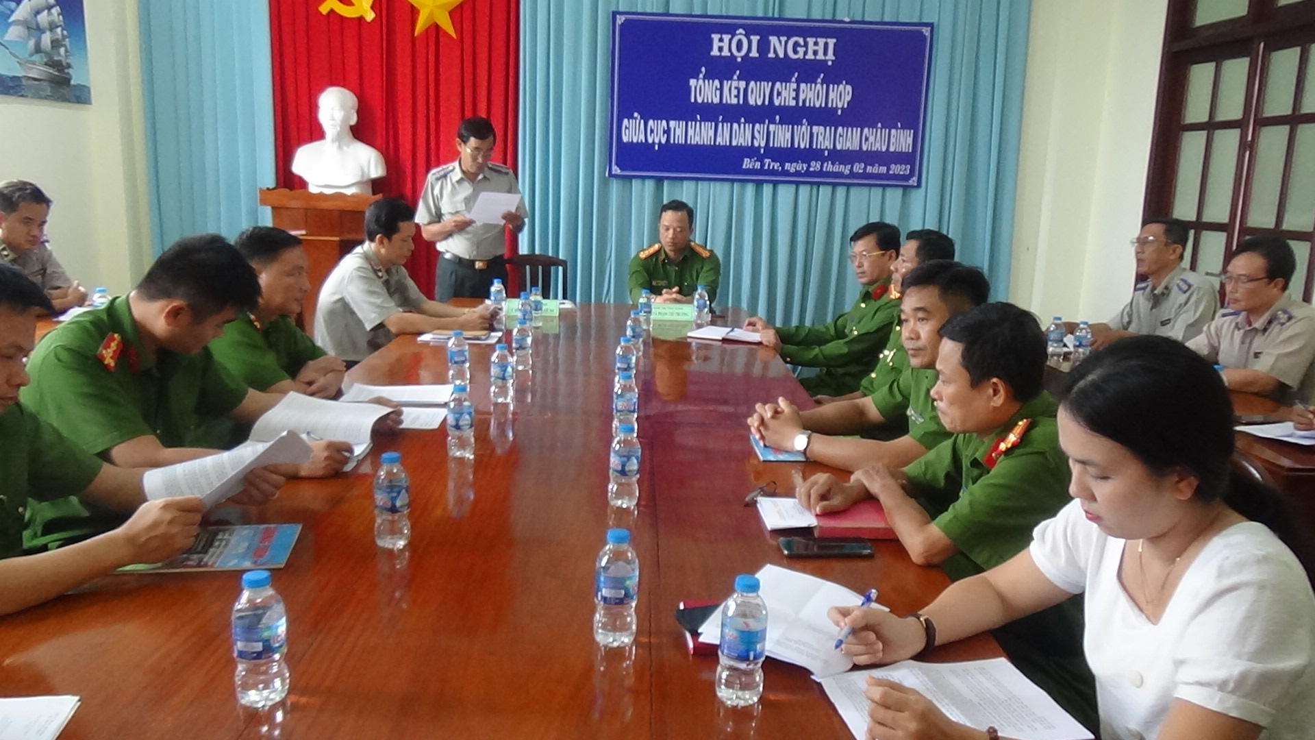 Cục Thi hành án dân sự tỉnh Bến Tre và Trại giam Châu Bình-Bộ Công an tổng kết Quy chế phối hợp liên ngành