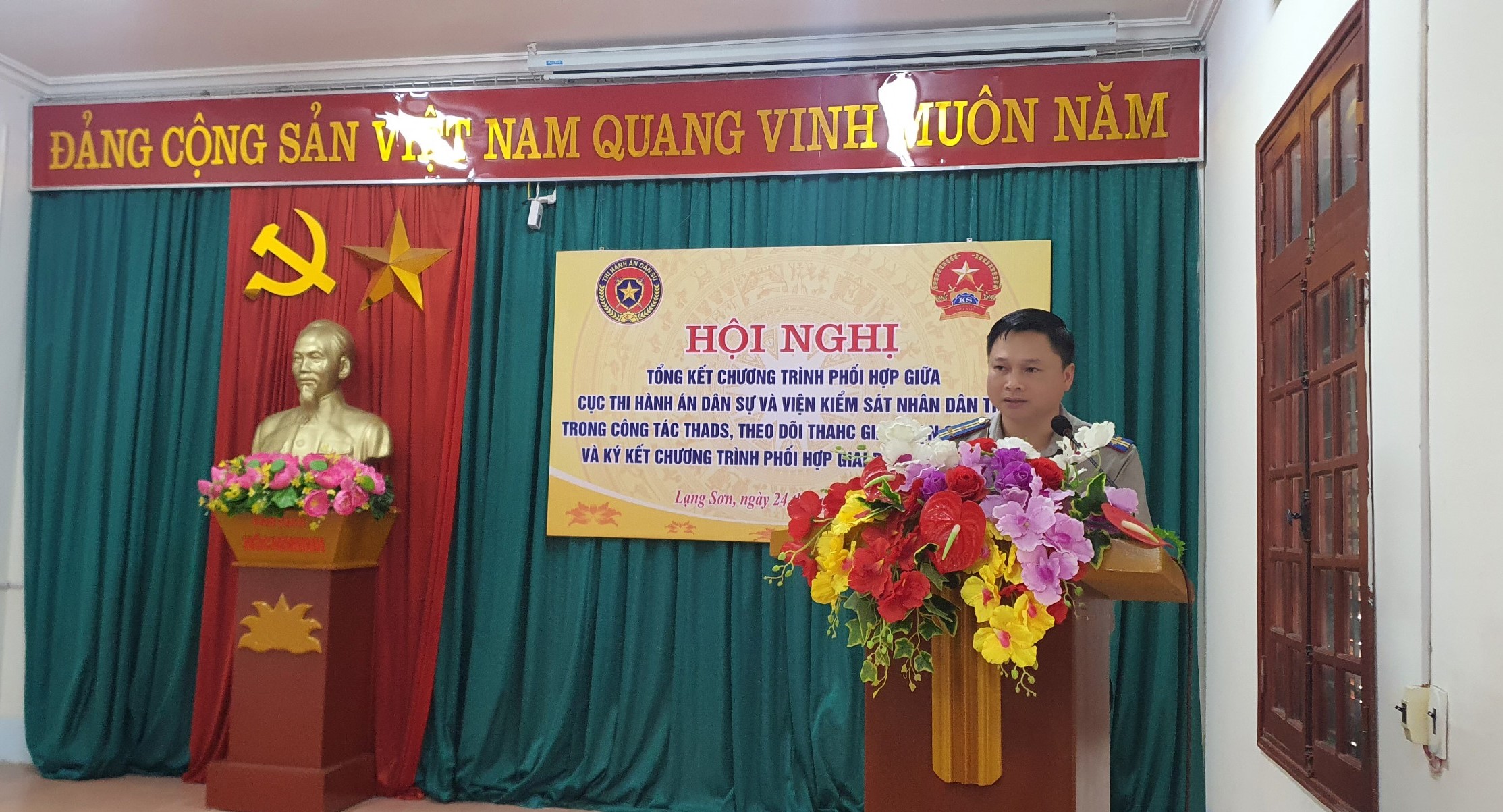 Hội nghị Tổng kết Chương trình phối hợp giữa Cục THADS tỉnh Lạng Sơn và Viện Kiểm sát nhân dân tỉnh Lạng Sơn trong công tác THADS, theo dõi THAHC giai đoạn 2020-2022 và ký kết Chương trình phối hợp giai đoạn 2023-2028